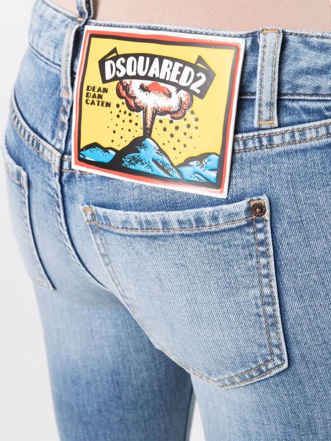 DSQUARED2 Cropped jeans Blauw