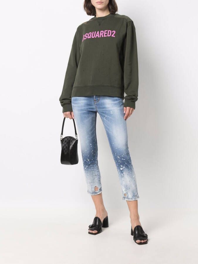 DSQUARED2 Cropped jeans Blauw