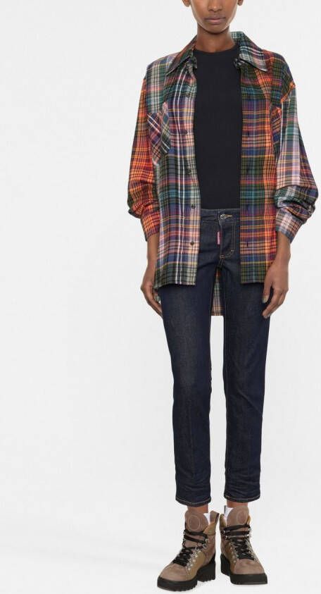 DSQUARED2 Cropped jeans Blauw