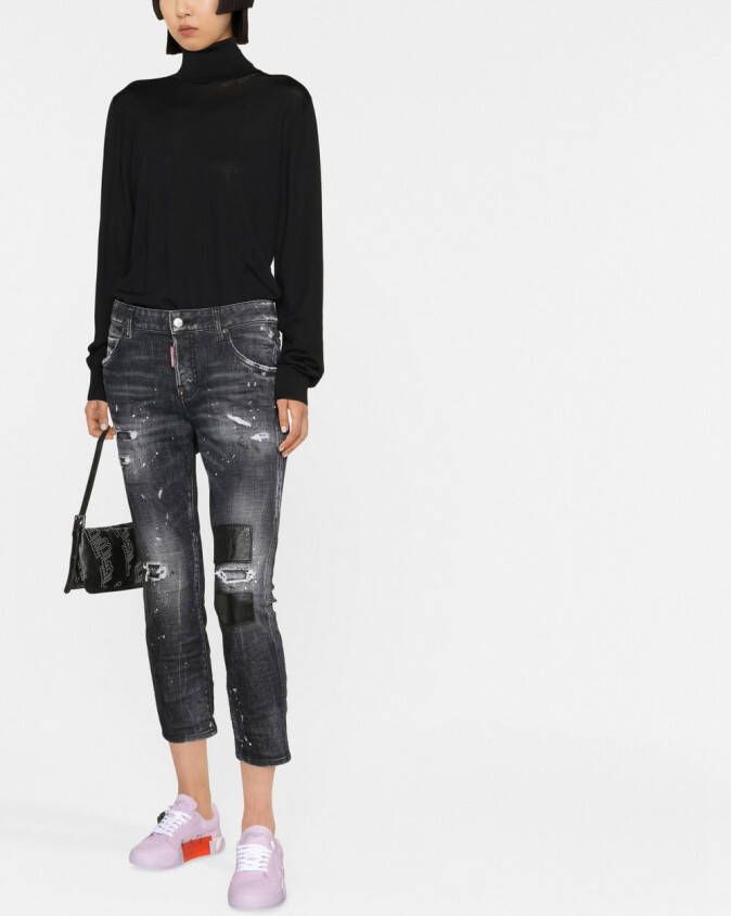 DSQUARED2 Cropped jeans Zwart