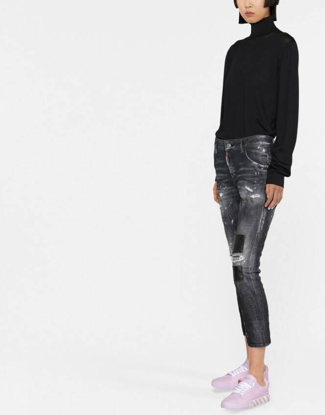 DSQUARED2 Cropped jeans Zwart