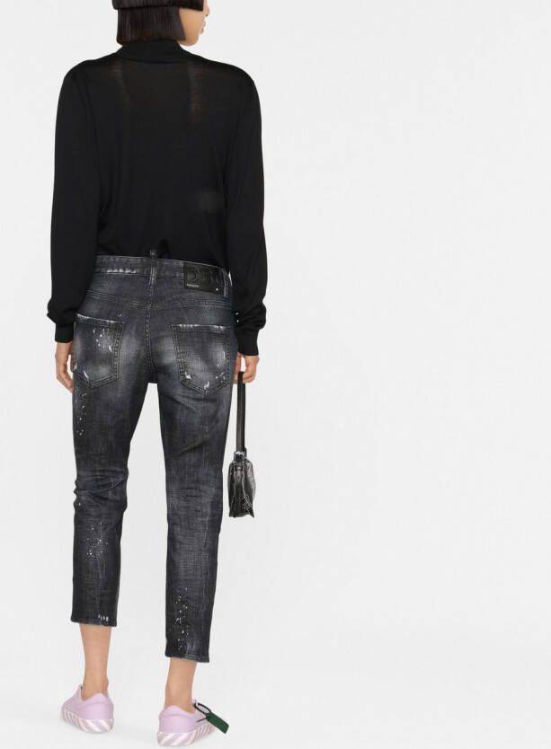 DSQUARED2 Cropped jeans Zwart