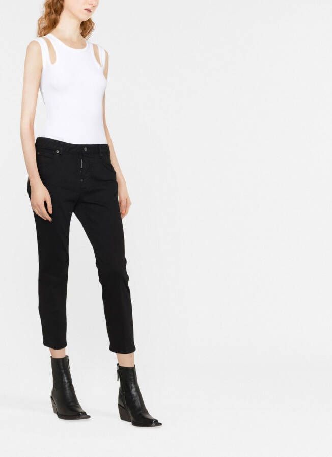 DSQUARED2 Cropped jeans Zwart