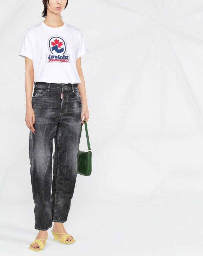 Dsquared2 Cropped jeans Zwart