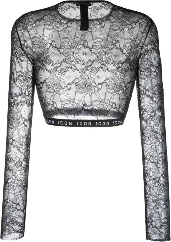DSQUARED2 Cropped top Zwart