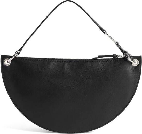 Dsquared2 curved leather tote bag Zwart