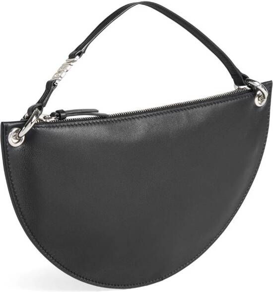 Dsquared2 curved leather tote bag Zwart