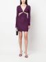 Dsquared2 cut-out detail V-neck minidress Paars - Thumbnail 2