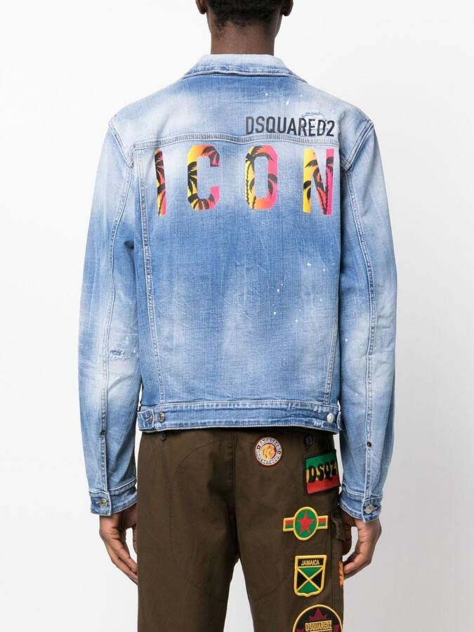 Dsquared2 Denim jack Blauw