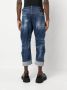 Dsquared2 distressed cropped jeans Blauw - Thumbnail 4