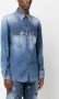 DSQUARED2 distressed denim shirt Blauw - Thumbnail 3