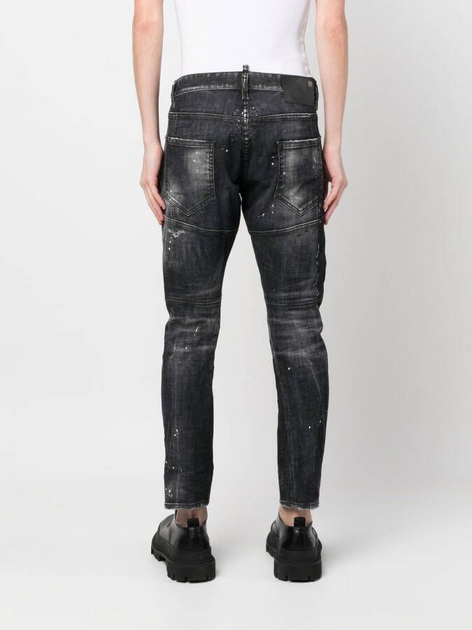Dsquared2 distressed-effect cropped jeans Zwart