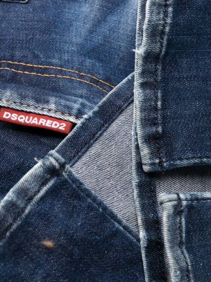 Dsquared2 Jeans met gerafeld effect Blauw