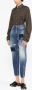 Dsquared2 distressed patchwork cropped jeans Blauw - Thumbnail 3