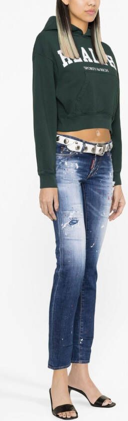 DSQUARED2 distressed skinny jeans Blauw