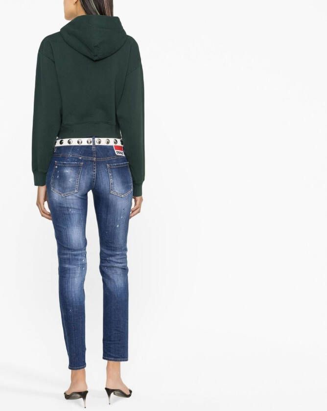DSQUARED2 distressed skinny jeans Blauw