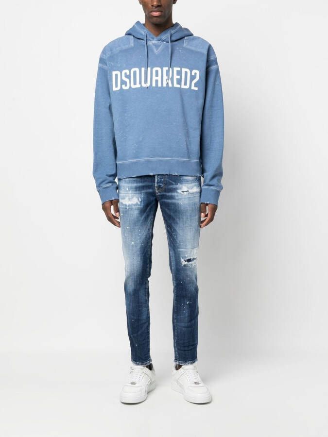 Dsquared2 distressed skinny jeans Blauw