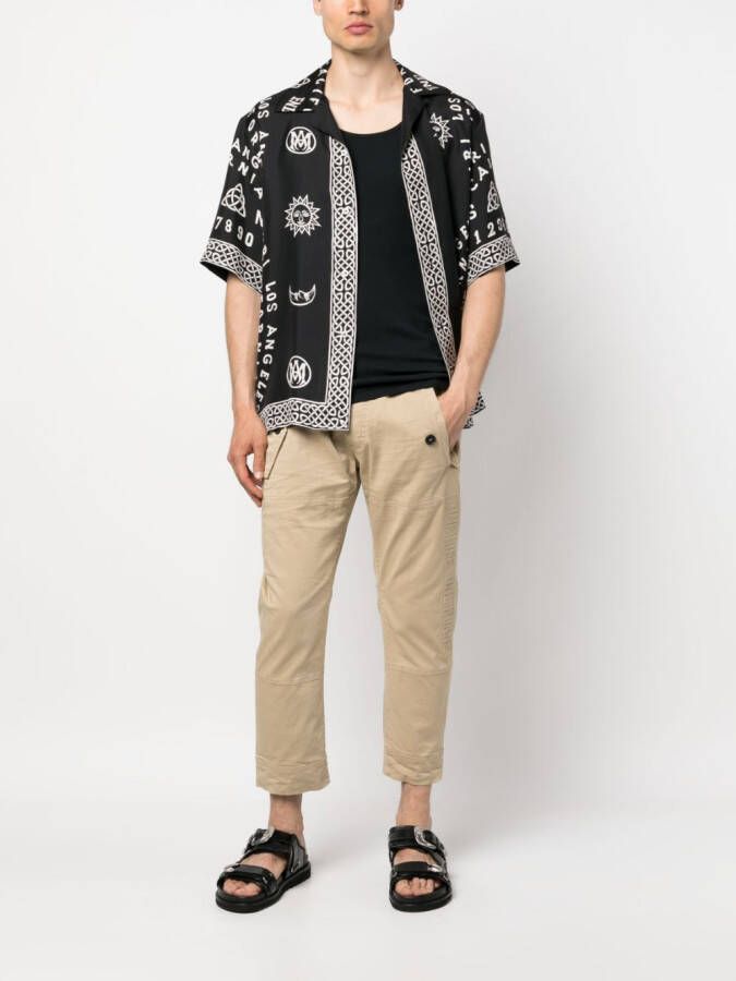 DSQUARED2 Broek met geborduurd logo Beige