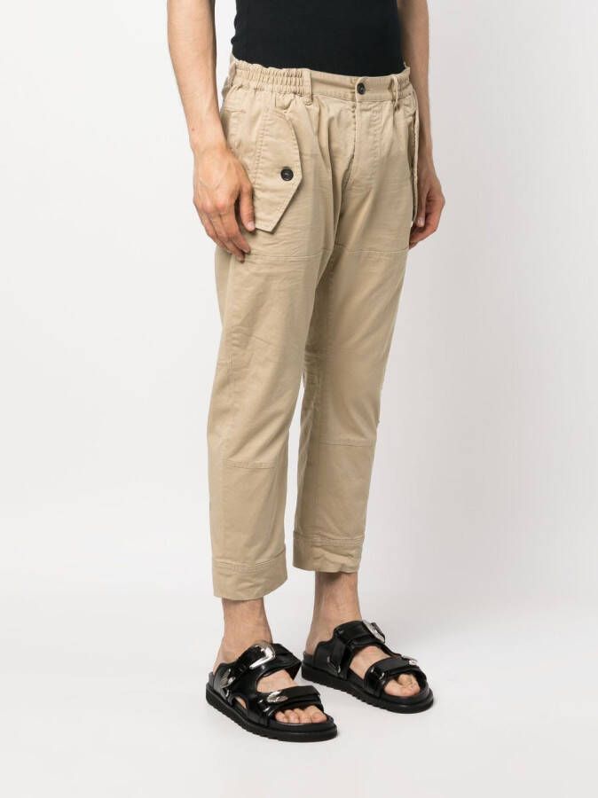 DSQUARED2 Broek met geborduurd logo Beige