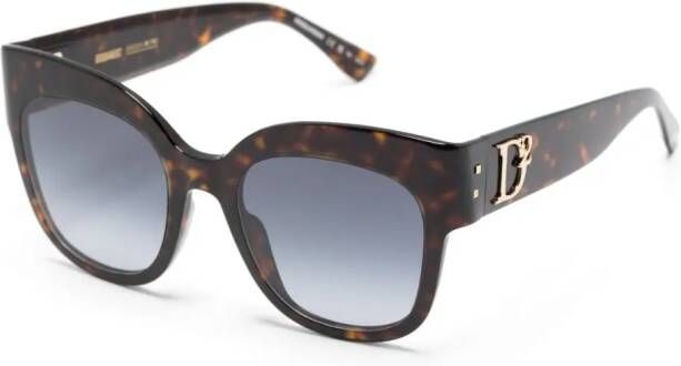Dsquared2 Eyewear Hype Havana zonnebril met vlinder montuur Bruin