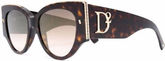 Dsquared2 Eyewear Hype zonnebril met logoplakkaat Bruin