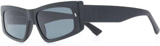 Dsquared2 Eyewear ICON 0007 S zonnebril met rechthoekig montuur Zwart