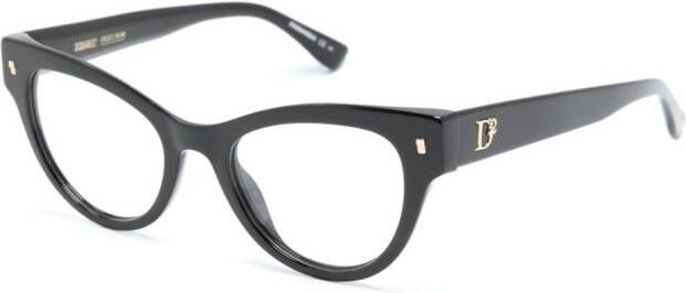 Dsquared2 Eyewear Bril met logo-reliëf Zwart