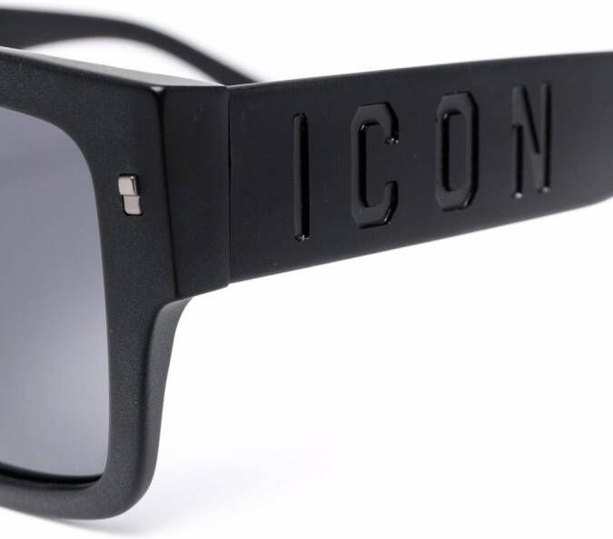 DSQUARED2 EYEWEAR Zonnebril met logo reliëf Zwart