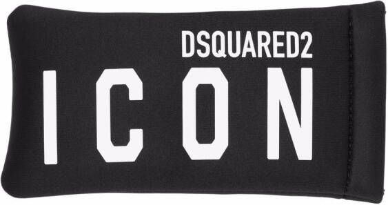 DSQUARED2 EYEWEAR Zonnebril met logo reliëf Zwart