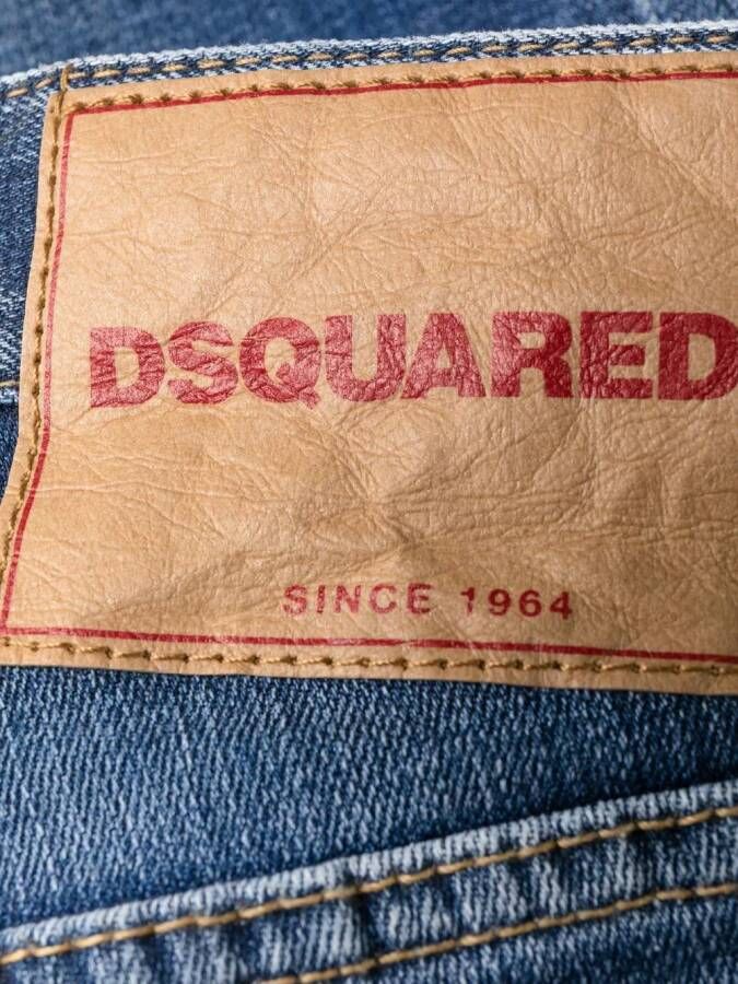 Dsquared2 faded cropped skinny jeans Blauw
