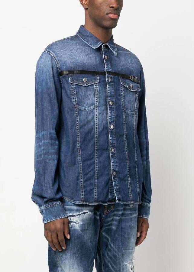 DSQUARED2 faded denim shirt Blauw