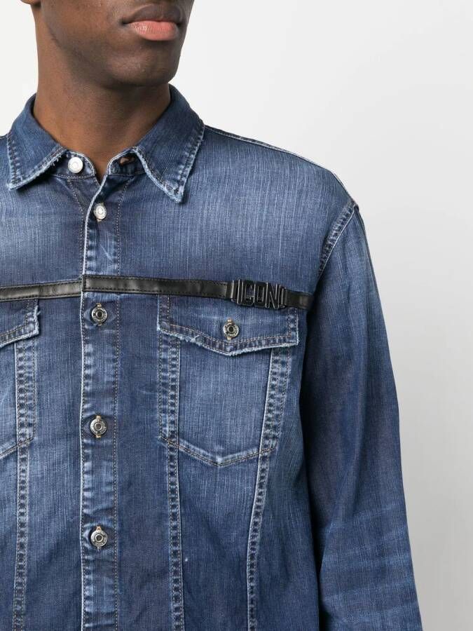 DSQUARED2 faded denim shirt Blauw