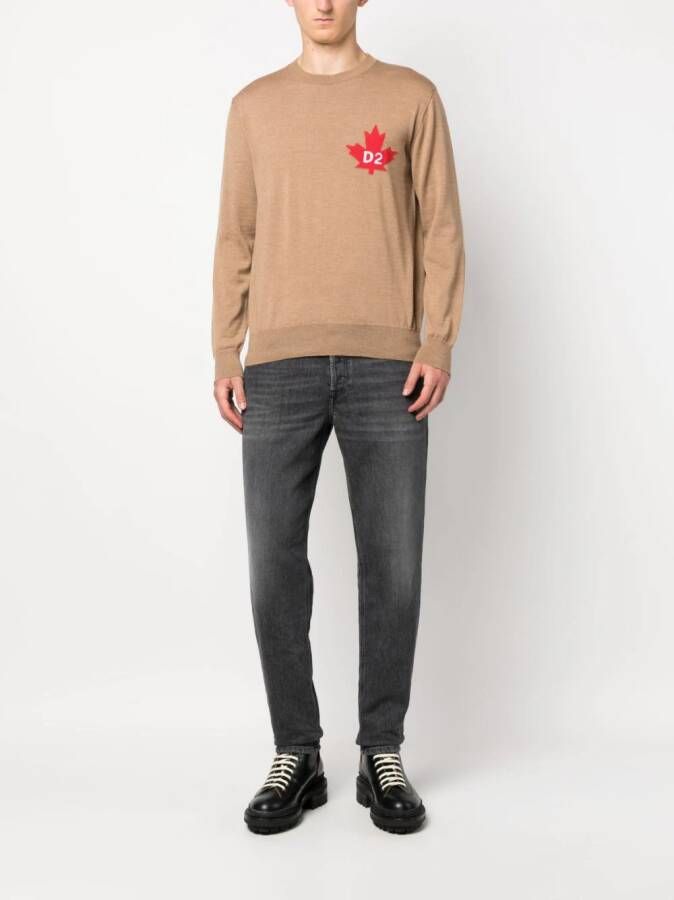 DSQUARED2 Fijngebreide trui Beige