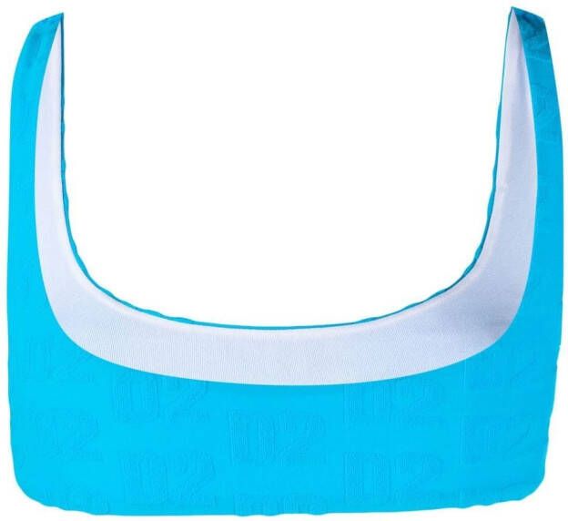 Dsquared2 Bikinitop met logo Blauw