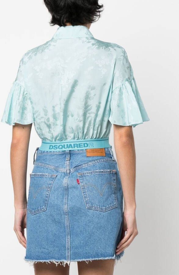 Dsquared2 Cropped blouse Blauw
