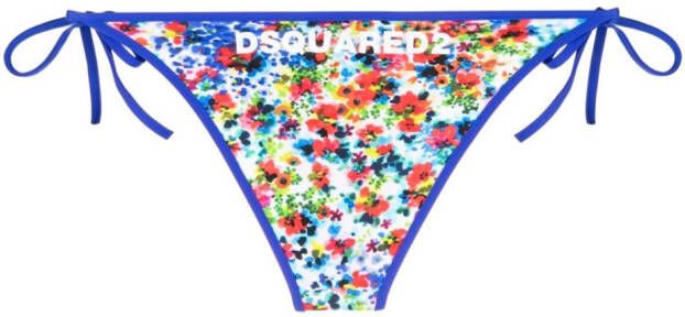 Dsquared2 Bikinislip met bloemenprint Blauw