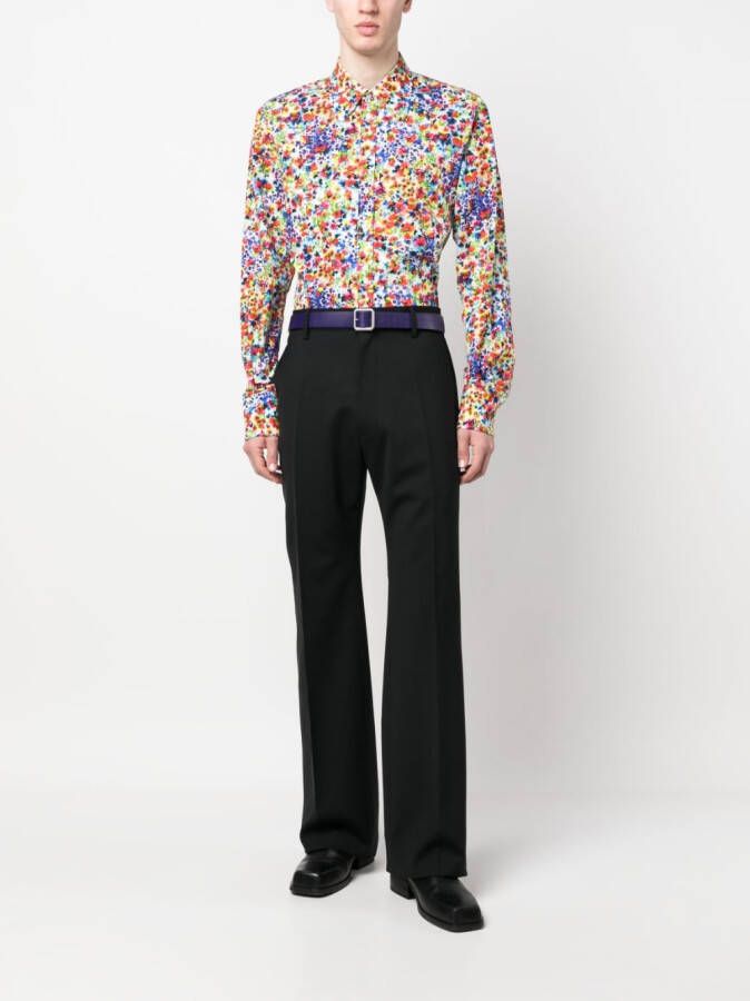 DSQUARED2 Overhemd met bloemenprint Blauw