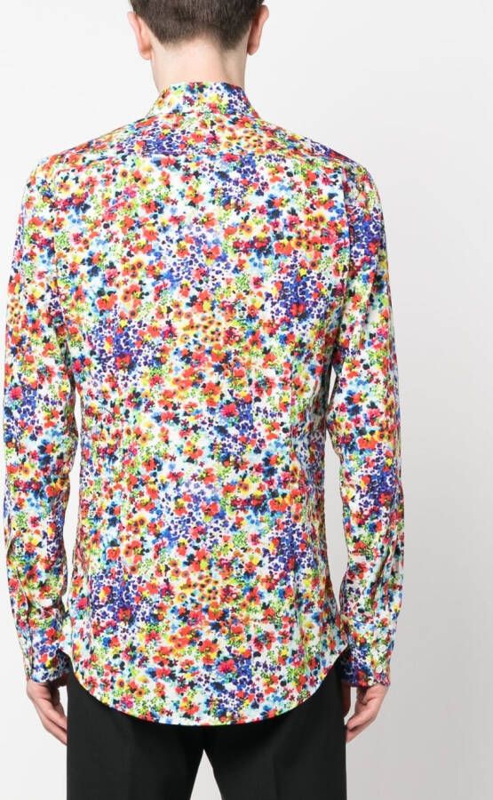 Dsquared2 Overhemd met bloemenprint Blauw