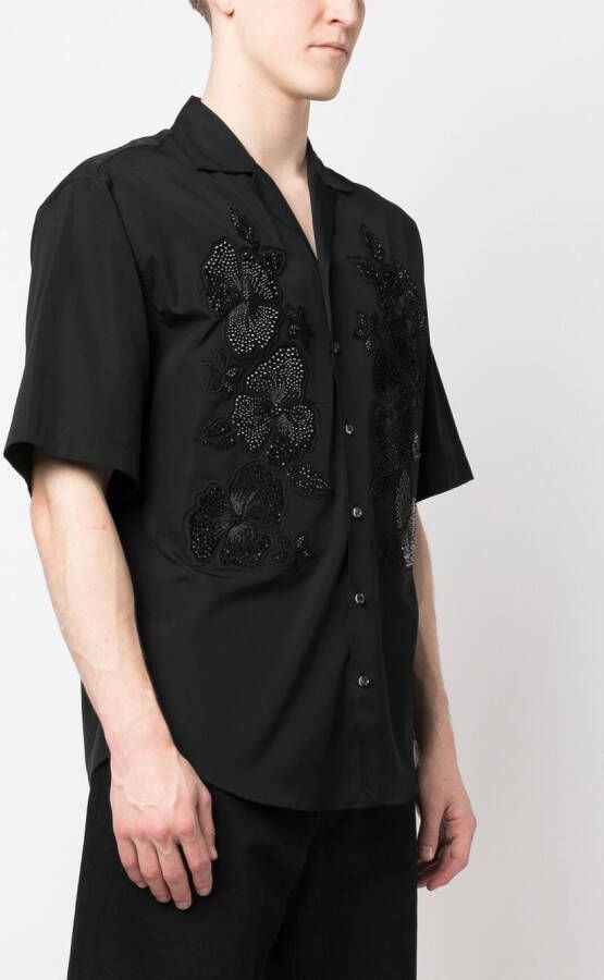 Dsquared2 Overhemd met bloemenprint Zwart