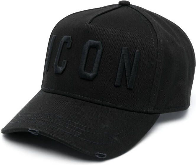 DSQUARED2 geborduurd pictogram baseball cap Zwart