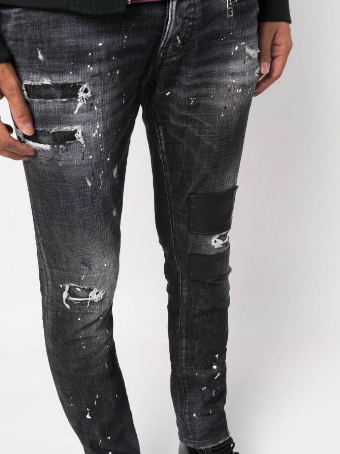 Dsquared2 Gerafelde jeans Zwart
