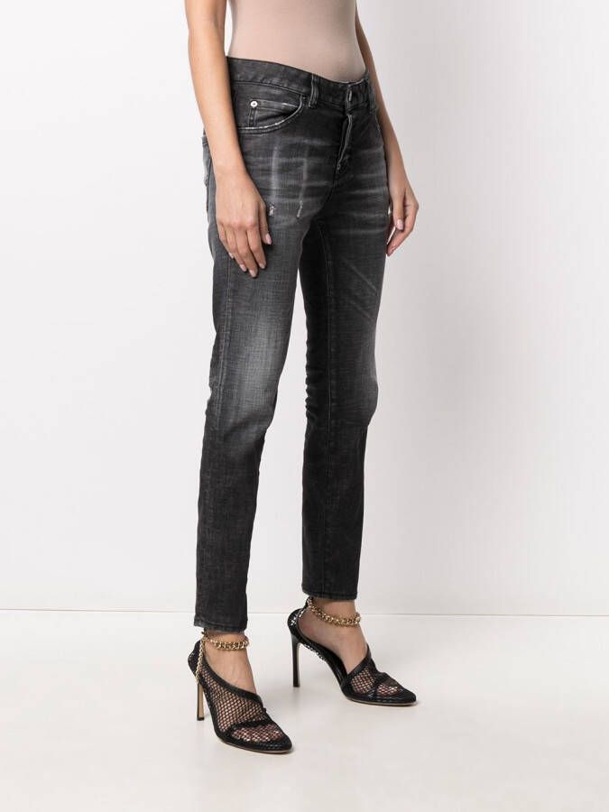 DSQUARED2 Gerafelde jeans Zwart