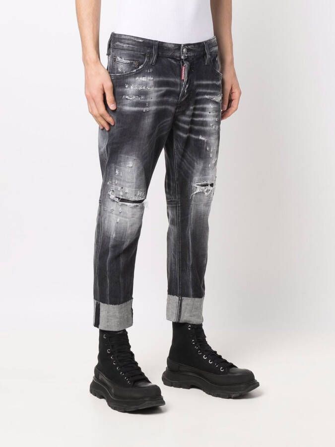 DSQUARED2 Gerafelde jeans Zwart
