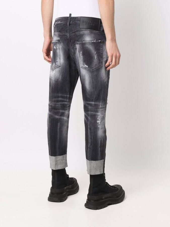 DSQUARED2 Gerafelde jeans Zwart