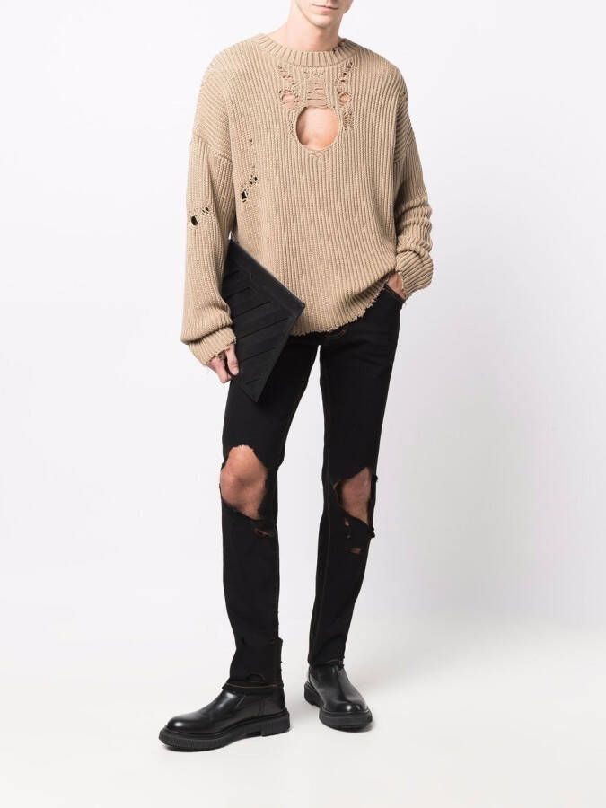 DSQUARED2 Gerafelde jeans Zwart