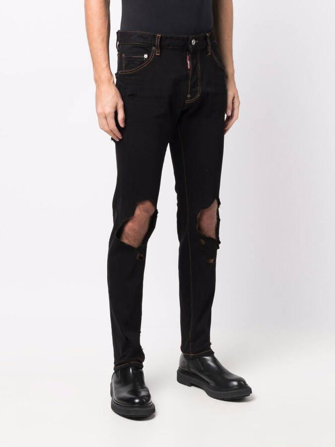 DSQUARED2 Gerafelde jeans Zwart