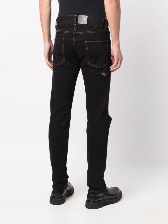DSQUARED2 Gerafelde jeans Zwart