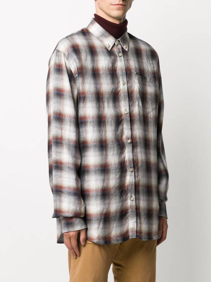DSQUARED2 Geruit overhemd Wit