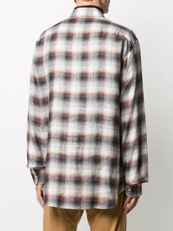 DSQUARED2 Geruit overhemd Wit