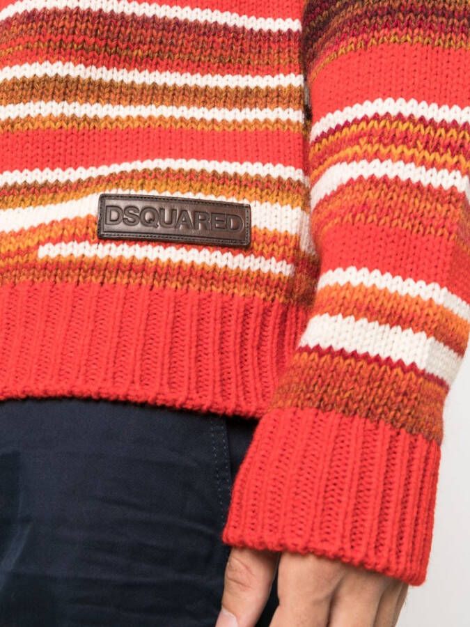 DSQUARED2 Gestreepte trui Rood